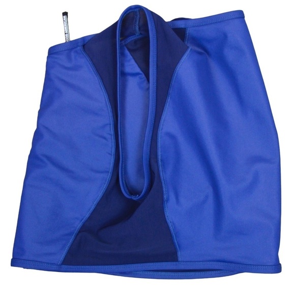 Good American The Power Full Zip Sports Bra, Size 2 (Medium), 2 Tone Blue - Picture 5 of 8